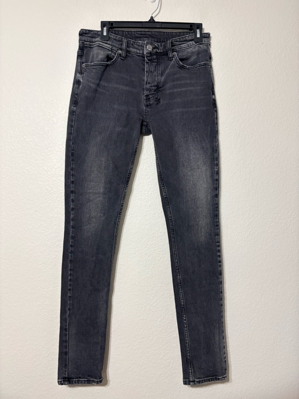 Ksubi Men's Skinny Jeans in Washed Charcoal Black